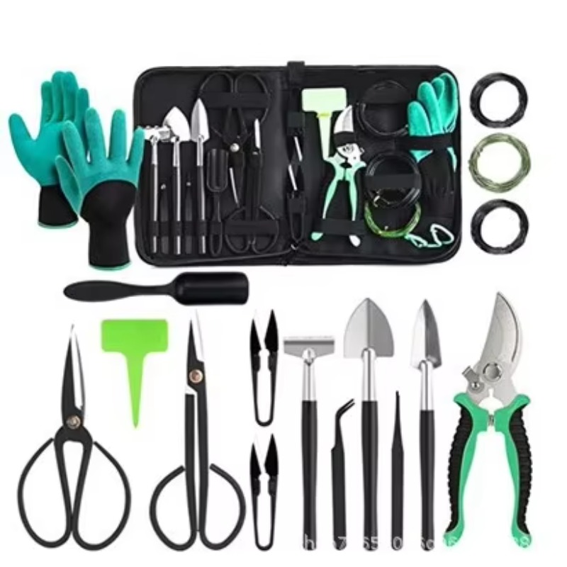 Gardening Tools Scissors - Multifunctional 24-Piece Ergonomic Stainless Steel Garden