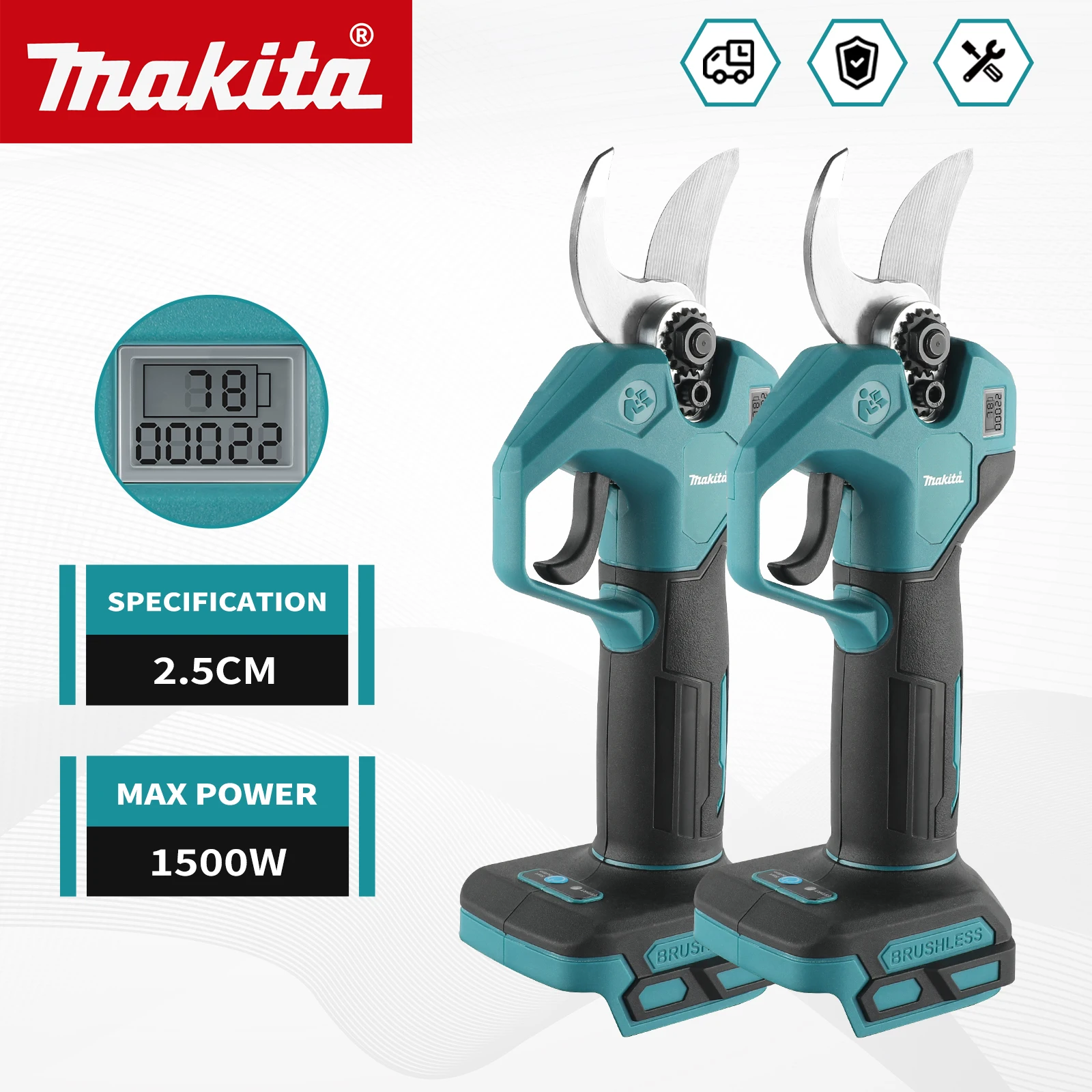 Gardening Tools Combo - Makita MPP569 18V Cordless Pruning Shears,