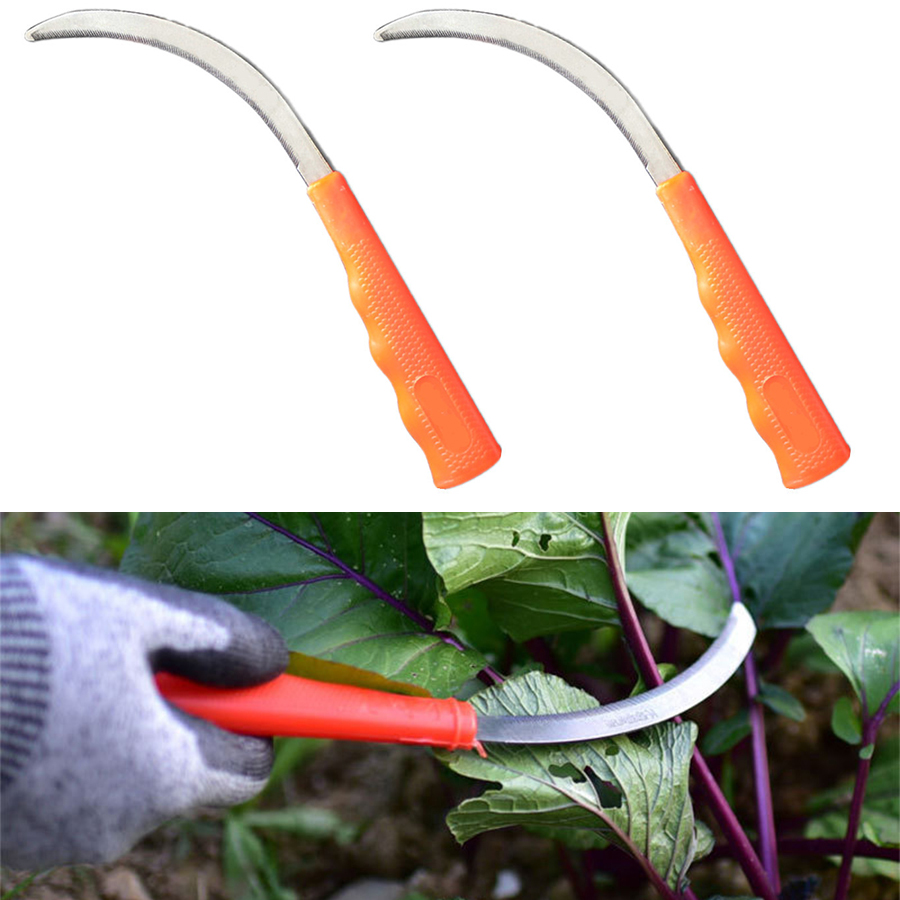 Gardening Tools Combo - Stainless Steel Sickle Scythe Farming Tool