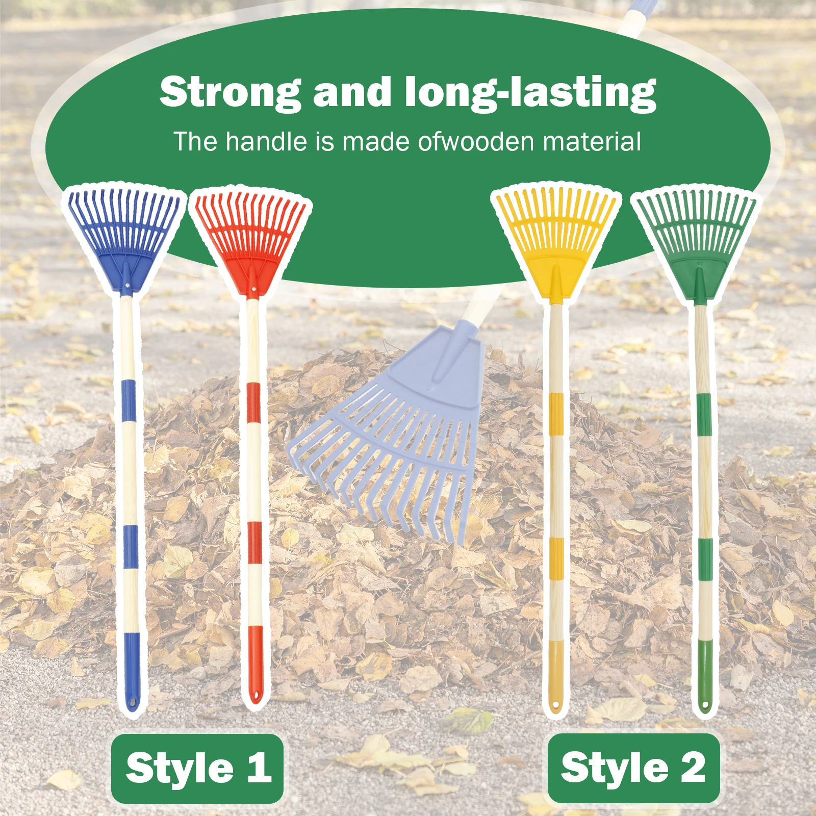 2Pcs Kids Leaf Rake Adjustable - Gardening Tools For 8 Year Olds review and price