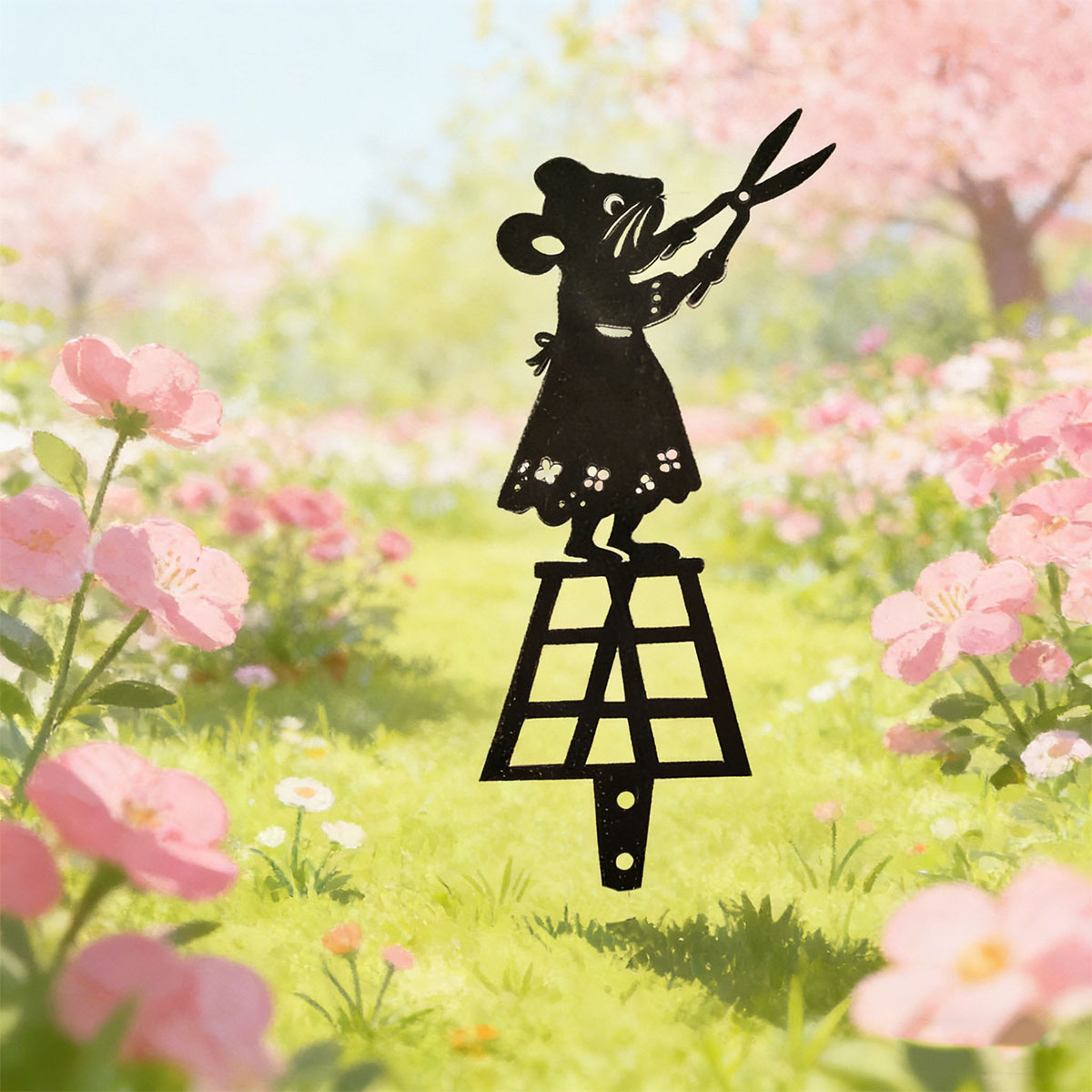 Black Silhouette Line Metal Ga - Gardening Tools For Home review and price